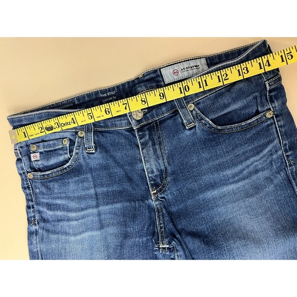 AG-ED The Stilt Cigarette Leg Jean Medium Wash Denim Five Pockets SZ 27 - Picture 10 of 13